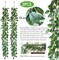 2 Strands Artificial Vines Ficus Garland 78" Fake Vine with Silk Green Leaves Faux Hanging Plants Greenery Decorations for Bedroom Table Centerpieces Wall Party Wedding Room Decor (Ficus)